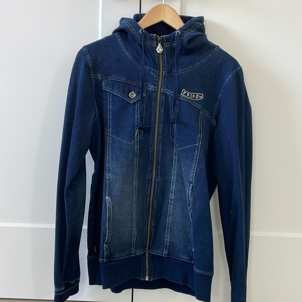 Volcom Skateboard Men’s Jean Jacket Hoodie